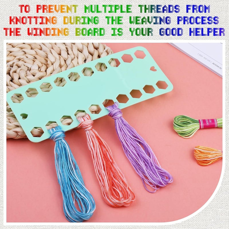 Dercuy 16 Skeins Colorful Series Embroidery Floss, 8m Cotton Cross Stitch Thread, Friendship Bracelet String Including Plastic Floss Bobbins, for DIY Making, Embroidery Crafts - Image 2